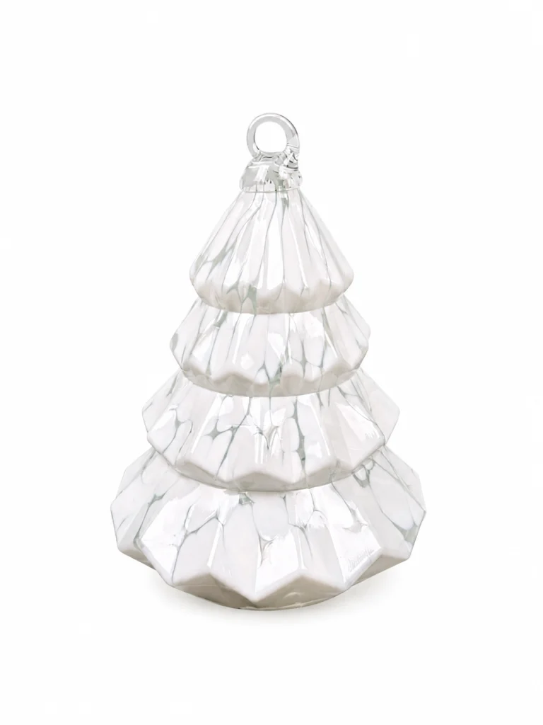 Boule de noel sapin blanche