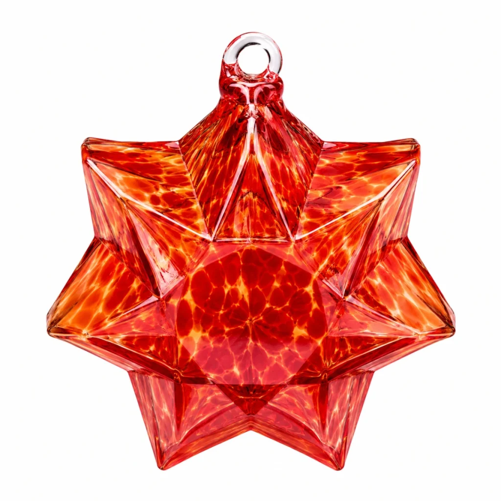 Boule de noel sapin étoile rouge