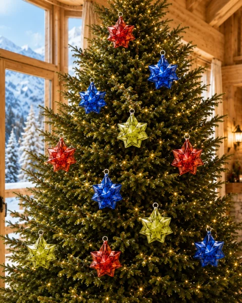 Boule de noel sapin étoile verte