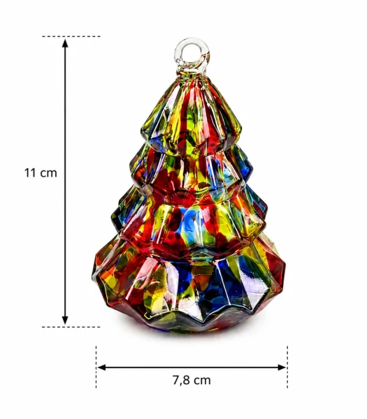 Boule de noel sapin multi couleur