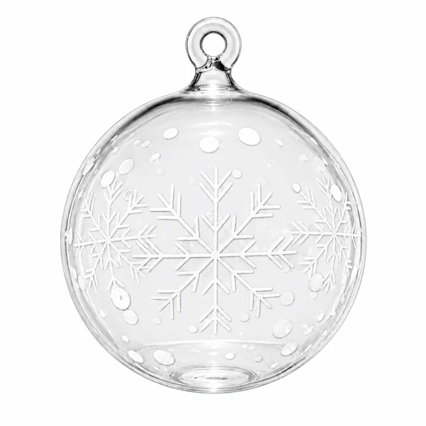 Boule de noel sapin ronde transparente