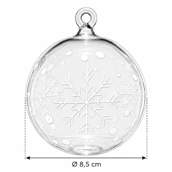 Boule de noel sapin ronde transparente