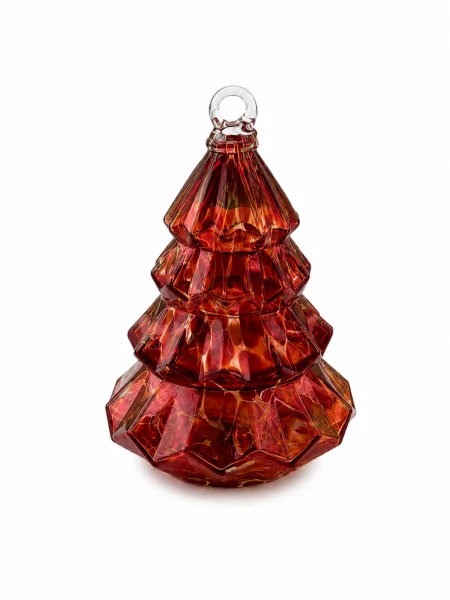 Boule de noel sapin rouge