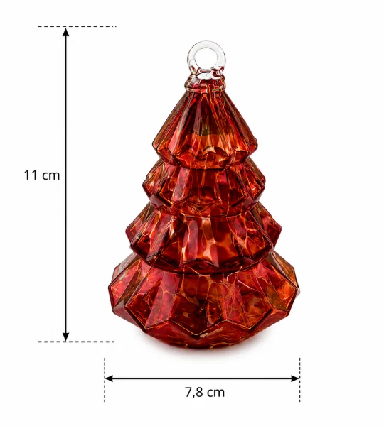 Boule de noel sapin rouge