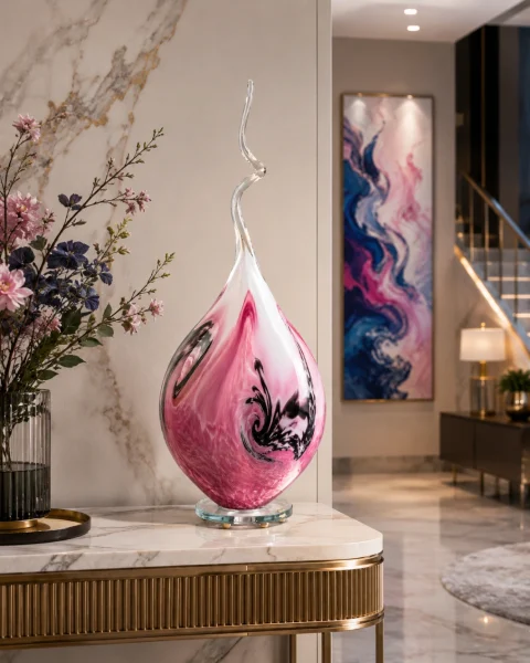 Lampe flamme Rose
